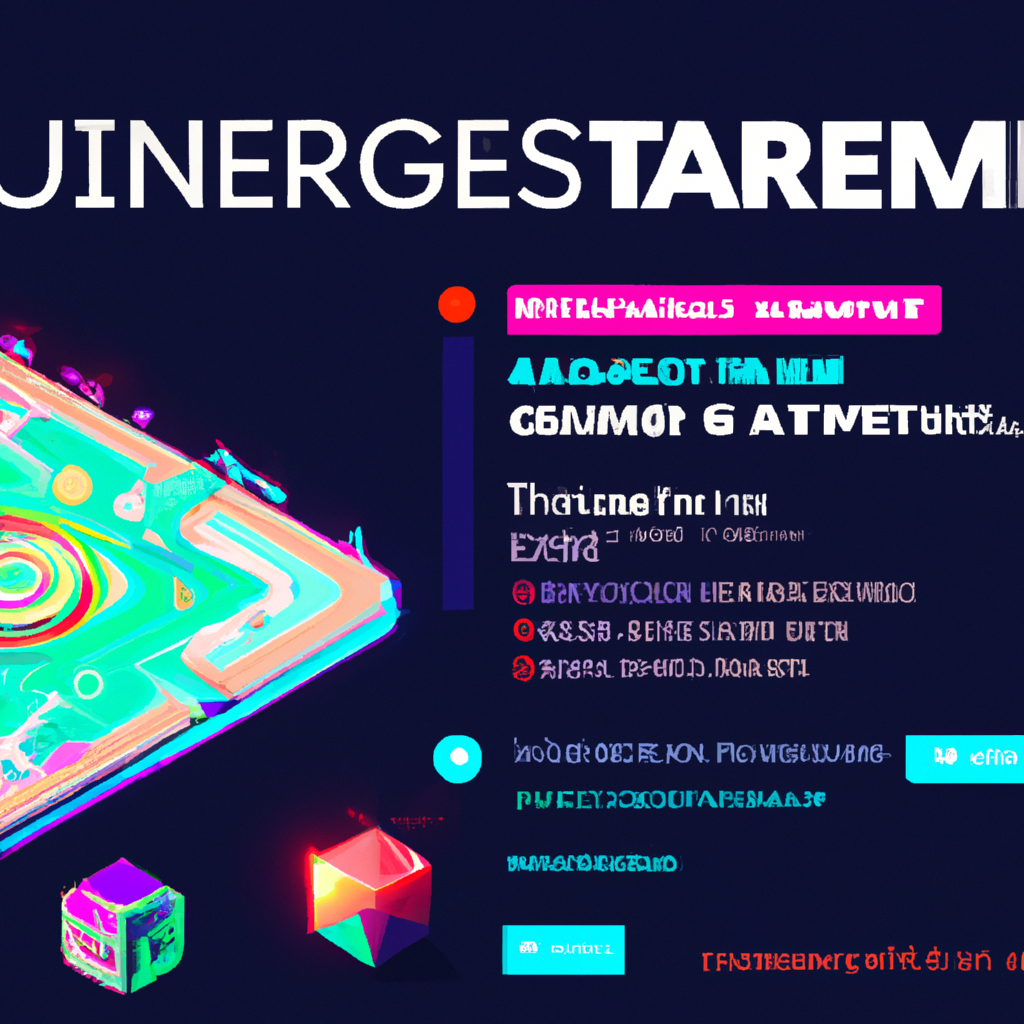 Arena thumbnail with neon tiles